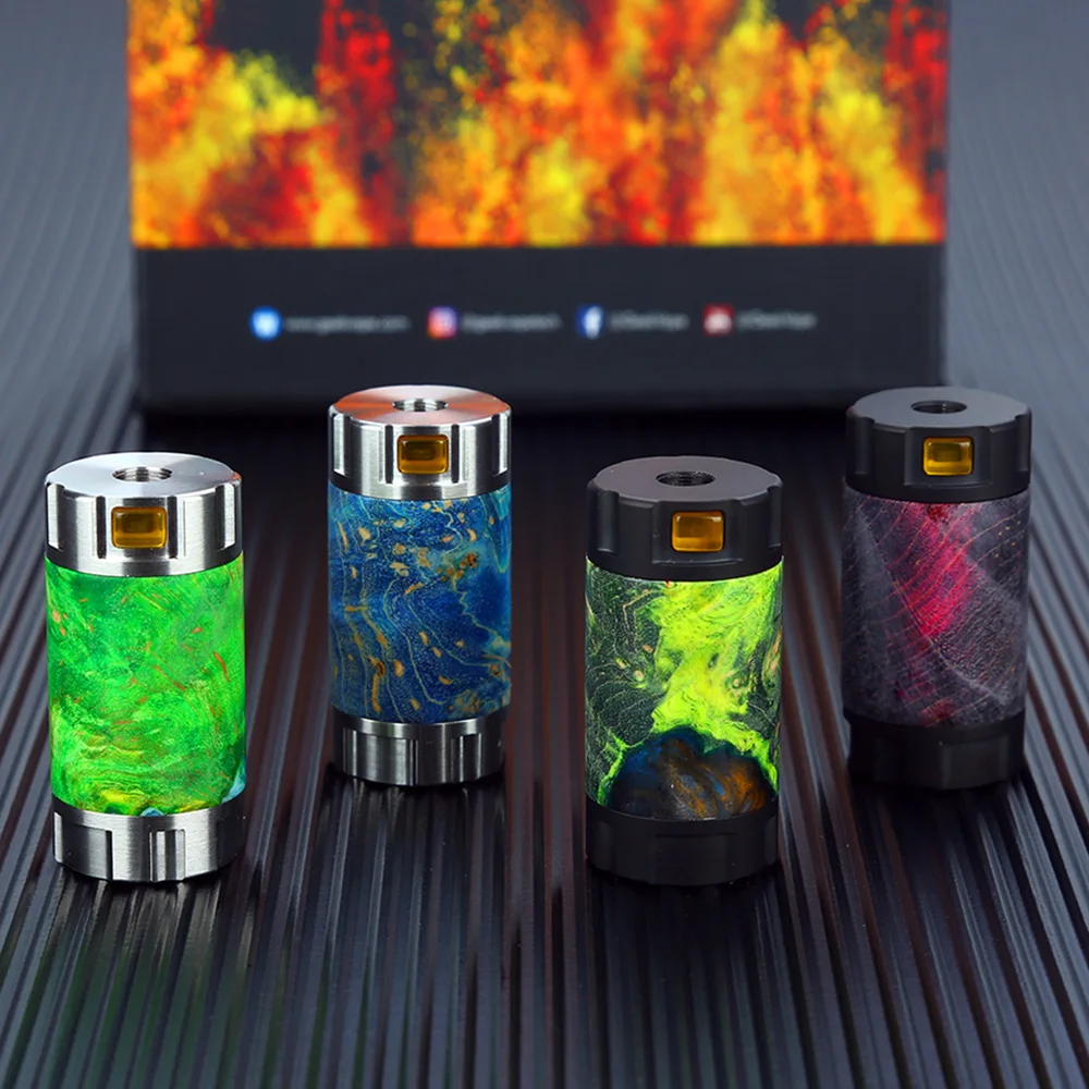 

ULTRONER Mini Stick 18350 Mech MOD Stabilized Wood & Fit Single 18350 Battery No Battery Ecig Semi-mech Vape MOD VS Drag 2 /Gen