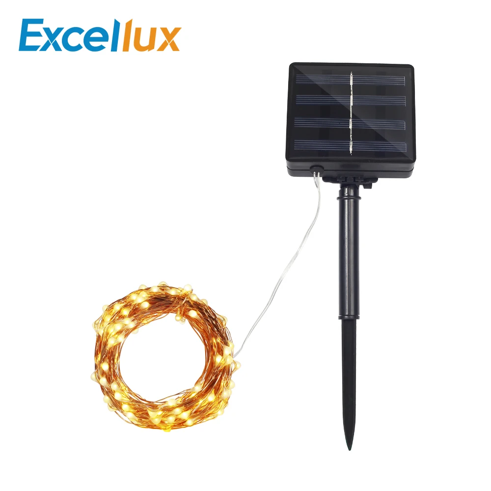 

10M 100Leds Led Lights Chain Copper Wire led Solar Light String For Christmas Lights Wedding Party Garland Fairy Light Party