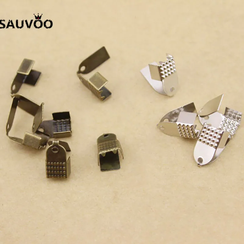 SAUVOO 200 шт./лот серебро/золото/черный цвет металлические складные щипцы концевые