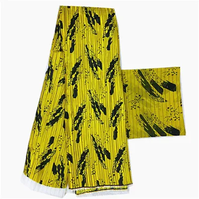 Модная Анкара ткань Африканский Воск Принты Ткань 2+ 4 ярдов складка шелковая шифоновая ткань Африканская ткань для свадебного платья Лучшая цена - Цвет: MJ850507s10