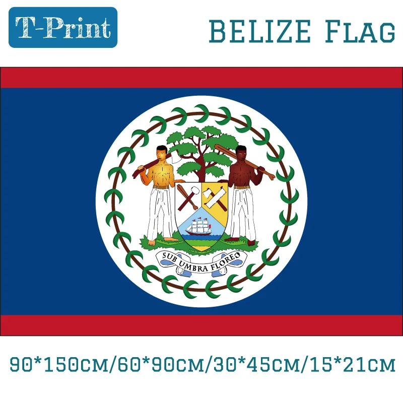 Belize National Flag 90*150cm 60*90cm 40*60cm Flying Hanging 15*21cm Hand Flag 3x5ft Digital Print Brass Grommets 90 150cm 60 90cm 40 60cm 15 21cm 5 3ft belgium national flag polyster banner