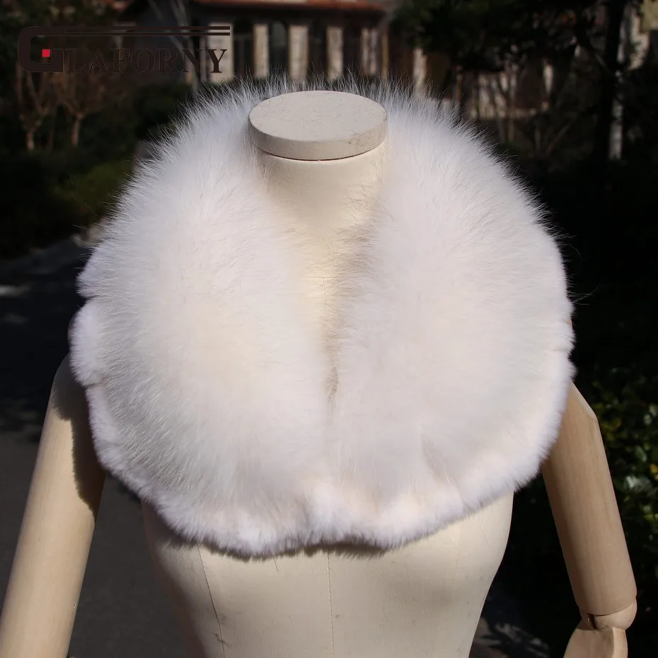 FXFURS 2020 Модный Новый женский меховой воротник из лисьего меха с круглым вырезом на