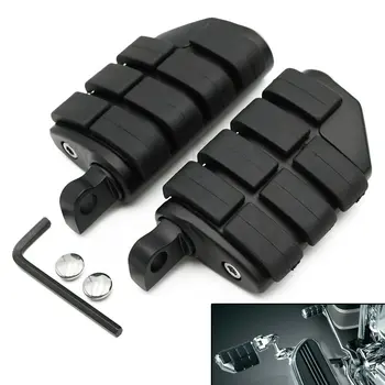 

Aluminum Rubber Front Rear Motorcycle Foot Rests Foot Pegs Anti Vibration Skidproof With Male Mount For Harley XL883 XL1200 X48