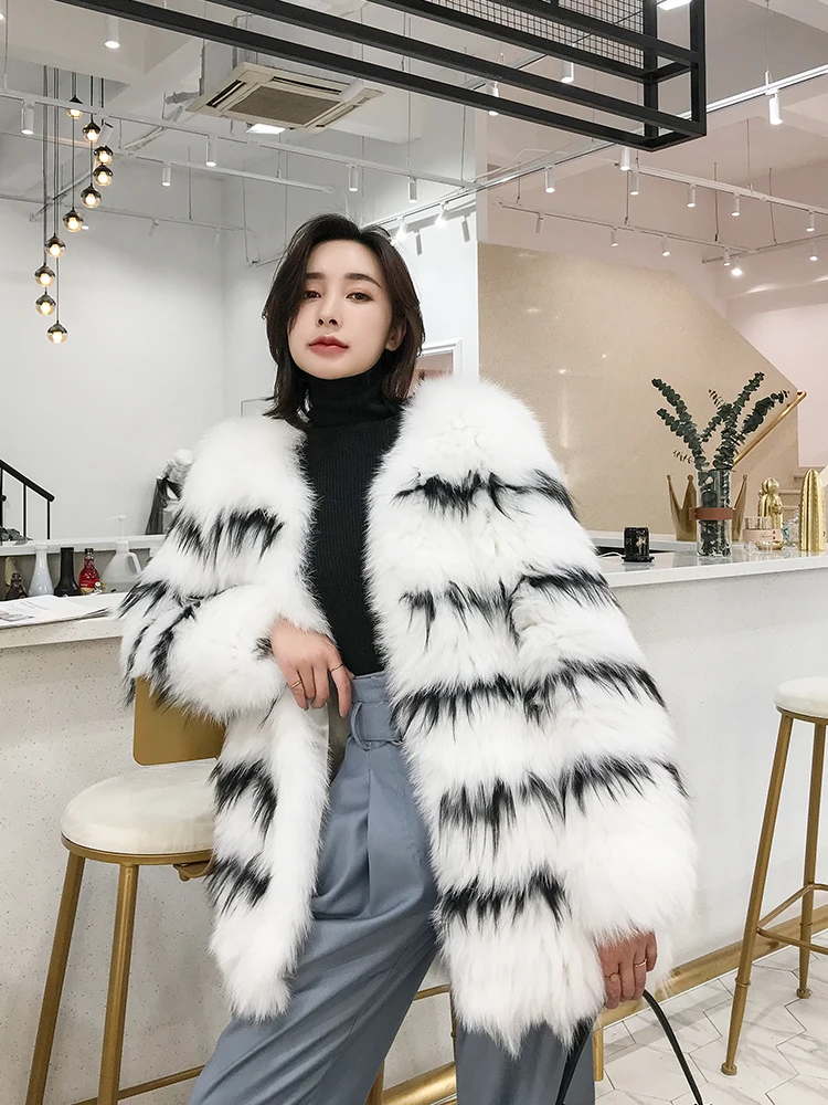 Automne Manteaux De Coréenne Femmes Veste Vêtements My1100 White Hiver 2018 Fourrure D'hiver Chaud Long Femme Réel Renard Vintage Manteau FBwx7pCwPq