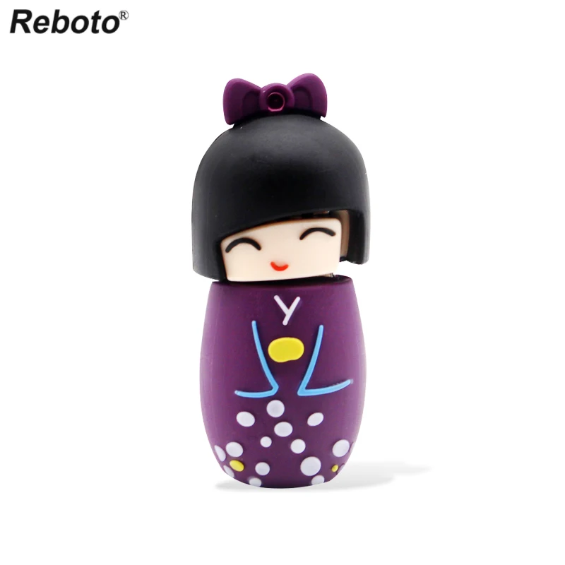 Cartoon Cute Japan kimono Dolls USB Flash drive 4GB 8GB 16GB 32GB 64GB Memory Pen Drive Stick usb creative Pendrive