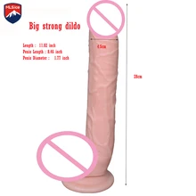 Mlsice 11in Big Silicone Huge Dildo Strong Dildo with Suction Cup Dick For Female Penis Adult