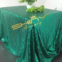 ShinyBeauty 60x120-дюймовая квадратная Переливающаяся Рождественская зеленая скатерть с блестками, скатерть для обеденного стола, праздничная скатерть-R