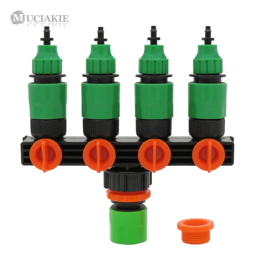 

MUCIAKIE 1 SET Water Splitters Internal Thread 4 Way Hose Splitters For Garden Irrigation Hose Splitters Kit