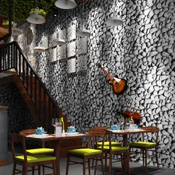 Последние 3D обои каменная стена бумага искусственный кирпич обои 3d гостиная ресторан обои диван ТВ фон спальня декор