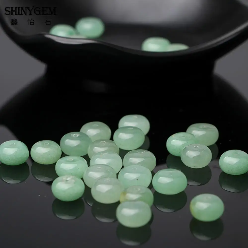 ShinyGem плоские круглые зеленые Jades 4*6 мм/6*10 мм Abacus китайские Rondelle бусины из