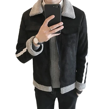 

Winter Jacket Men Fleece Thick Casual Cotton Swag Mens Jackets And Coats College Streetwear Korean Rave Plus Size Clothing 5J01