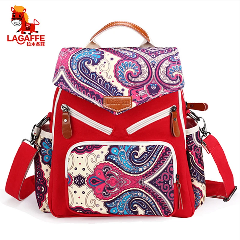 

Lagaffe Chinese Ethnic Fashion Multi-functional Big Capaacity MummyBag Women's Bag Calico monster Bag