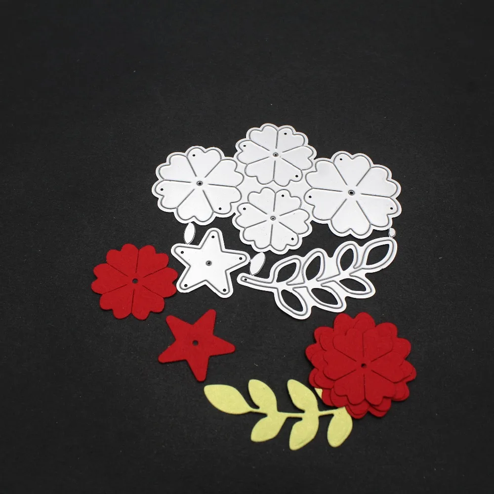 

Flowers Leafs Leafs Shape Metal Cutting Dies Stencil For Scrapbooking Album Embossing Handcrafts DIY Paper Card Model Tools