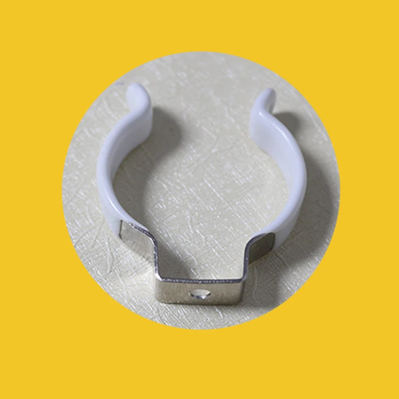 

10pcs /lot T12 Clip U Clip Wedge Tube Lamp Base Holder Metal with White Surface Cover for LED Fluorescent Light