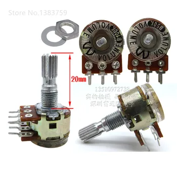 

2pcs 148 type dual channel B100K potentiometer flower length 20MMhandle length 20MM
