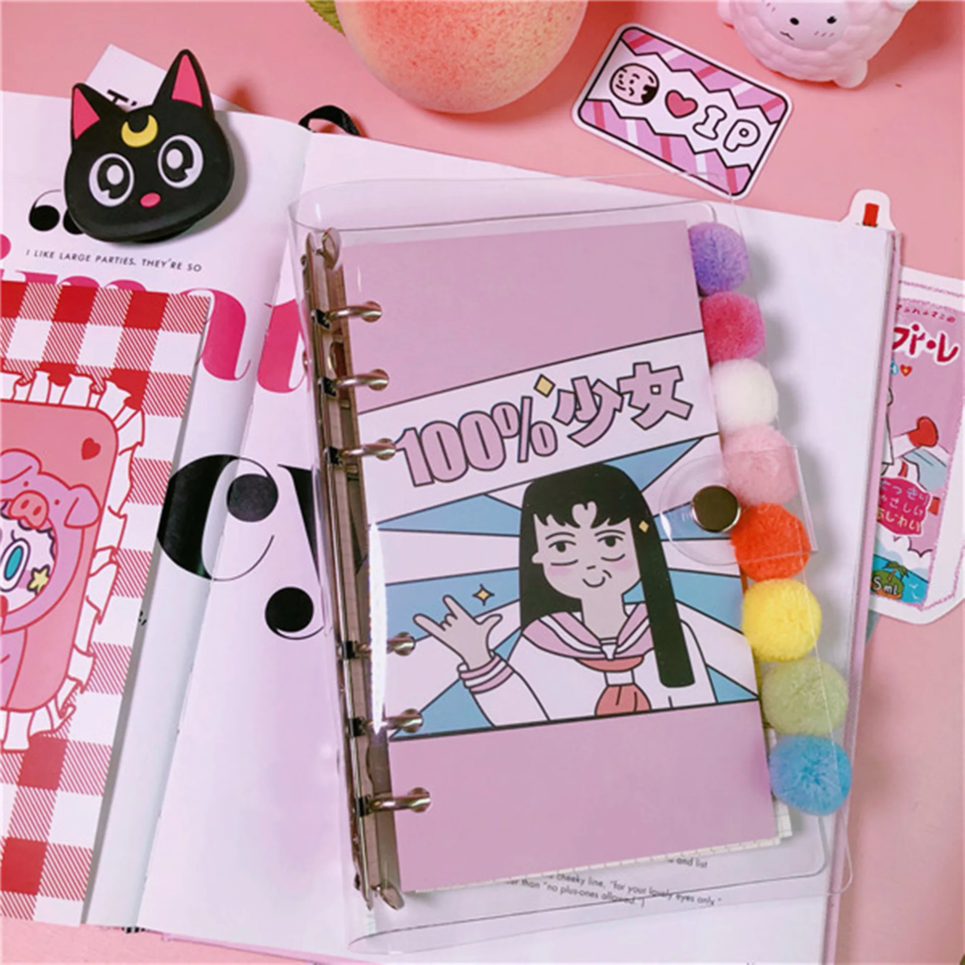 

A6 DIY Notebook Cute Girl's Diary Organizer Sweet Star Planner Notebook Kawaii Bullet Journal Daily Weekly Plan Stationery Gift