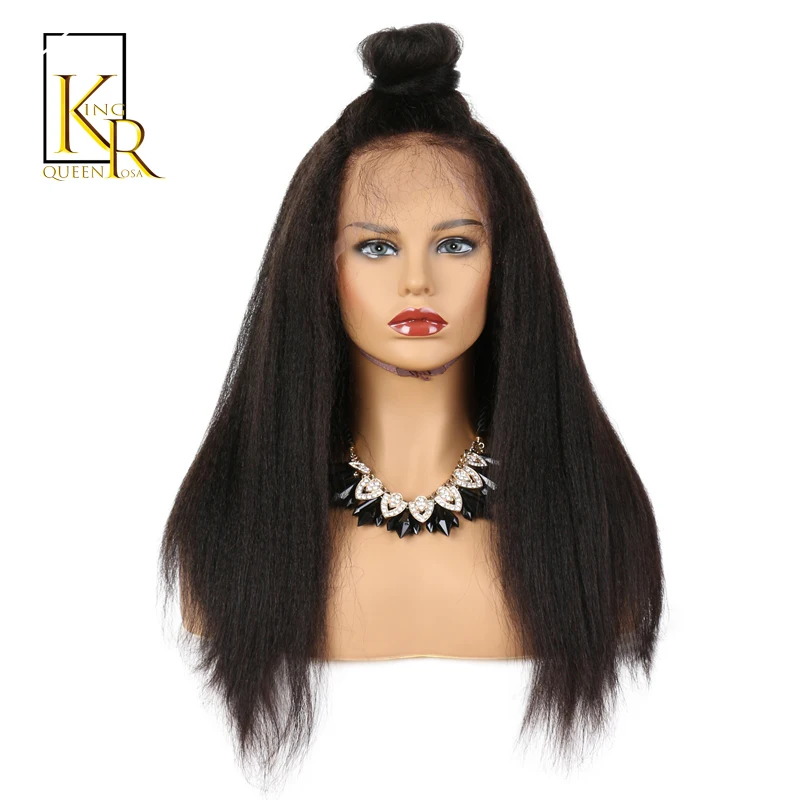 360 синтетический фронтальный кудрявый прямой парик передний сорвал с волосами младенца Remy бразильские человеческие волосы парики для женщин король Роза королева