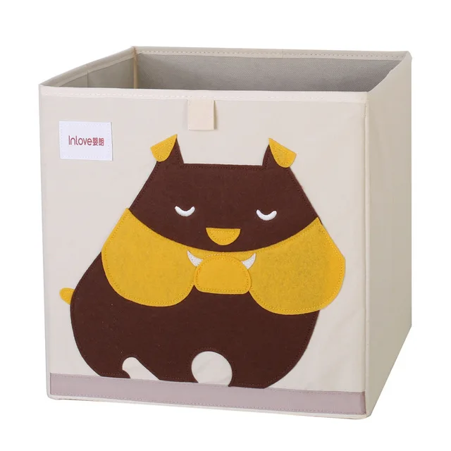3D вышивальная коробка для хранения с изображением животных, детская игрушка, органайзер для одежды, коробки для детских мелочей, хлопковая ткань, ящик для хранения, для организации - Цвет: Puppy