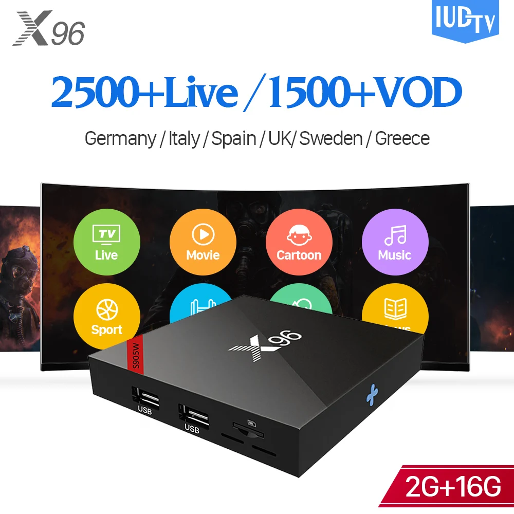 

Swedish IPTV Box X96 IUDTV IPTV Subscription Box Android 7.1 with Turkey Spain Portugal Italia Arabic Poland Sweden IP TV