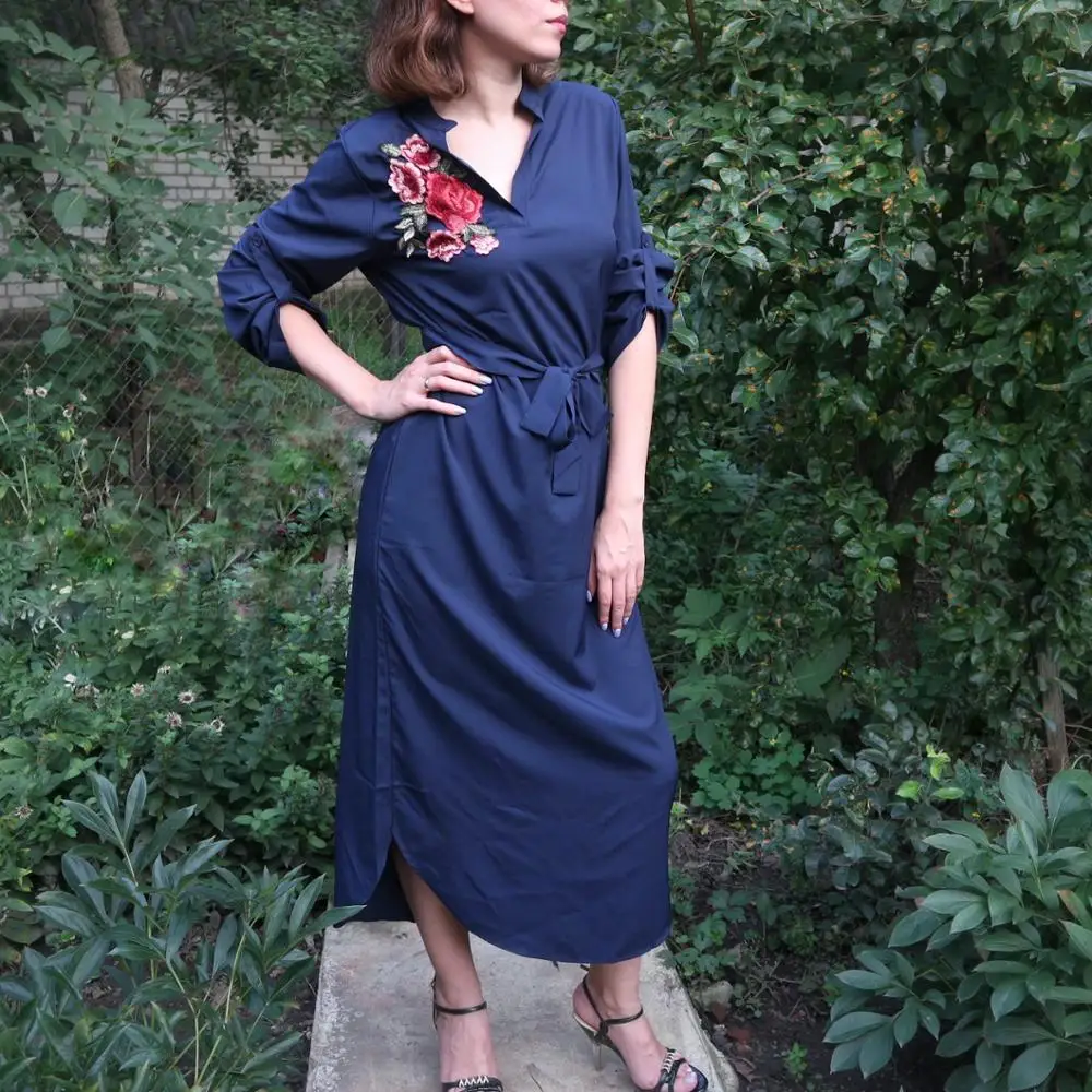 Женское платье рубашка VESTLINDA повседневное весеннее с длинным рукавом и