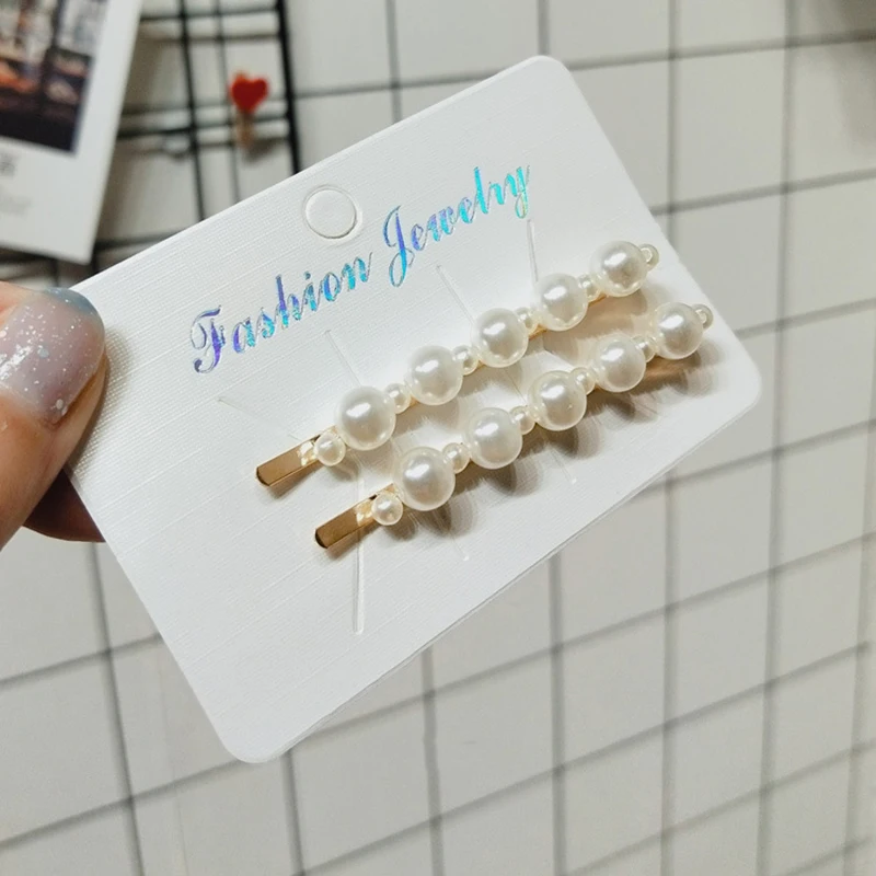 1PCS Women Metal Pearl Hair Accessories Simple Hair Clips Minimalist Sweet Wind Hairpins Barrette Headwear Hair Styling Tool