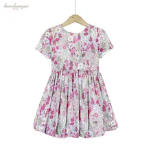 Детские платья для девочек; костюм принцессы с цветочным узором; платье для маленьких девочек с блестками; детское летнее платье для девочек; одежда