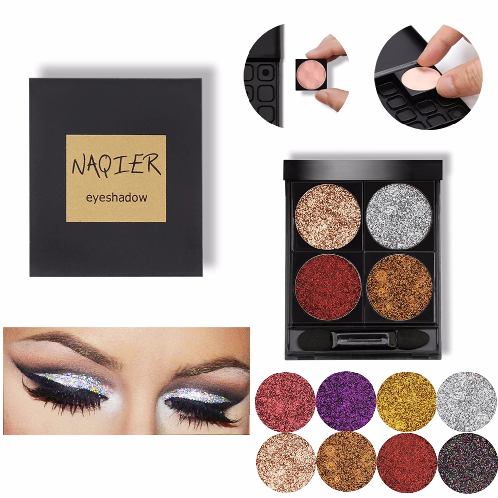 NAQIER Custom Diamond Glitter powder Eye shadow Waterproof Shimmer