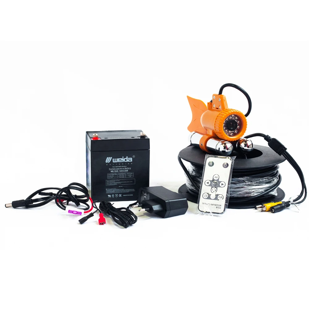 20m Depth Underwater Fishing Camera Kit with Dual
