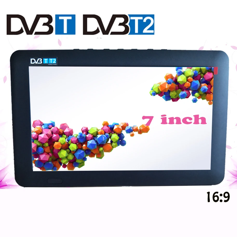 2017 New Televisions 7 Inch HD TV TFT LCD Color DVB T2