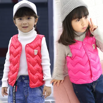 

PPXX Winter Children Vest Baby Waistcoat Warm Kid Down Jacket sleeveless Baby Vest Girl Boy Toddler Children Clothes Coat