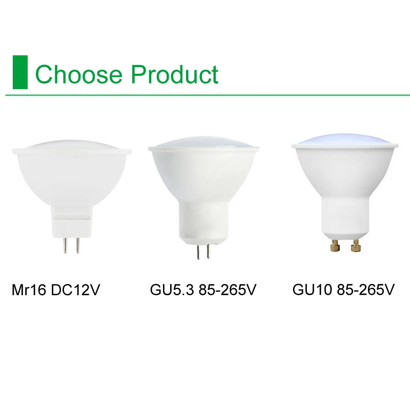 DC 12 В Mr16 светодио дный лампы Gu10 110 V 220 V прожекторы SMD 5730 затемнения лампы домашнего освещения белый pc + Алюминий реального ватт