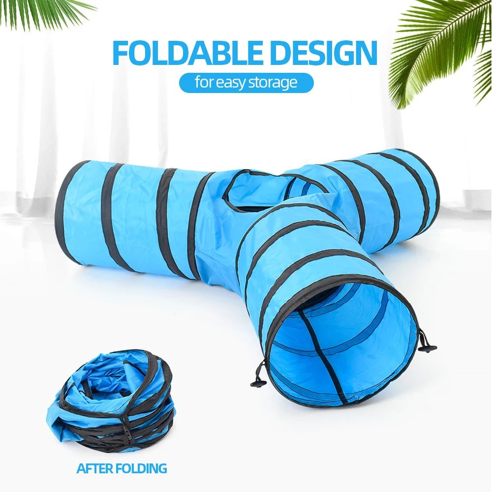 

Cat Toys Pet Kit Collapsible Tunnel 3 Holes Play Tubes Balls Feather Mice Shape Pet Kitten Cat Interactive Supplies
