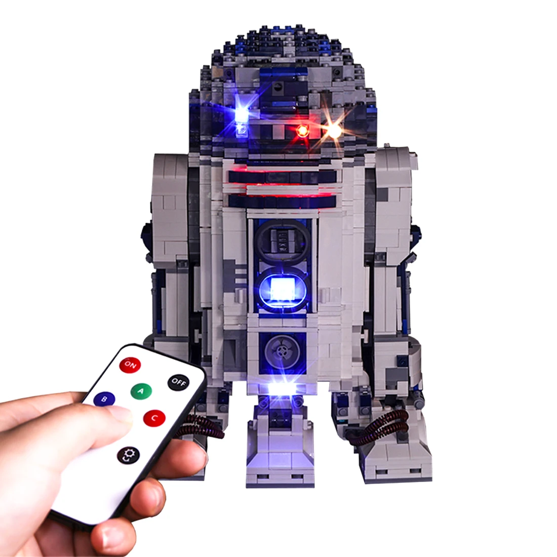 

Vonado LED Light Building Block Accessory Kit for Legoed SDI R2-D2 Robot 10225 With Remote Control Switch Module ( Light Only)