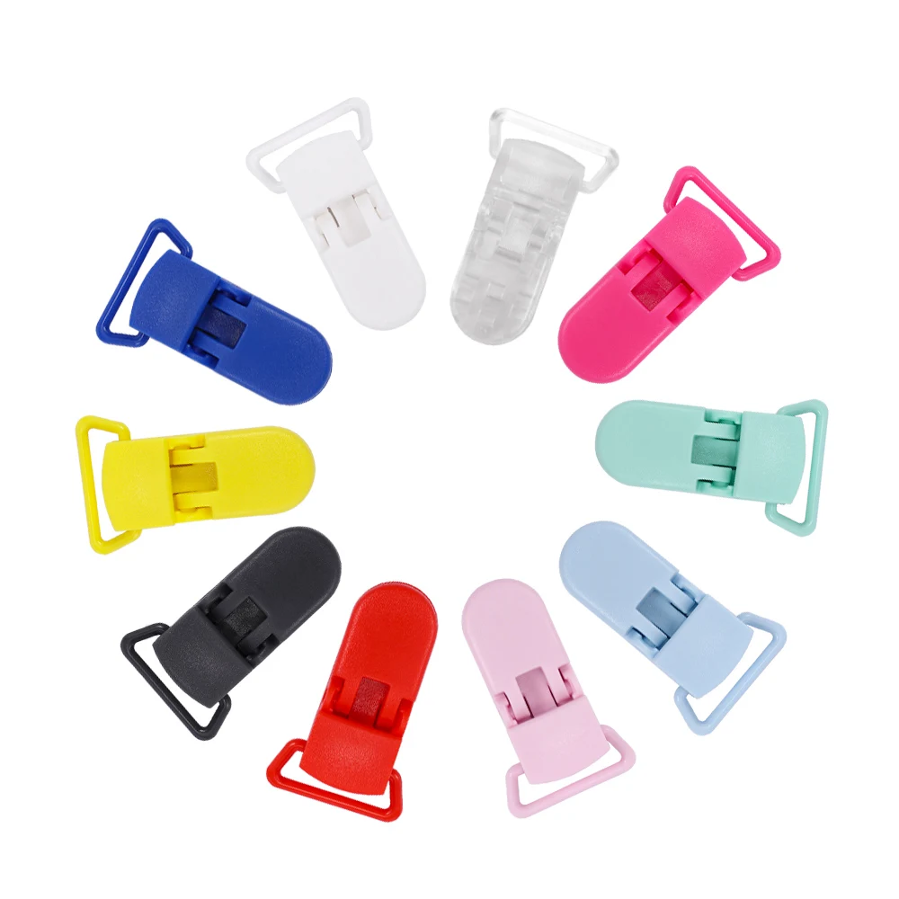 

10Pcs/set Baby Pacifier Clip Plastic Baby Holder Soother Multicolor Infant Dummy Clips Nipples Ribbon Toddler Transparent Clip