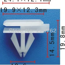 100 шт., зажим для порог машины для GM в 2004, автомобильные пластиковые фиксаторы, застежка-молния, зажимы для крепления