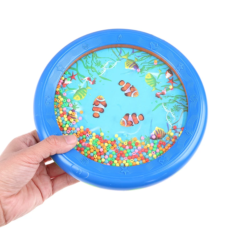 1pc sea sound musical gentle educational toy Ocean wave bead drum for