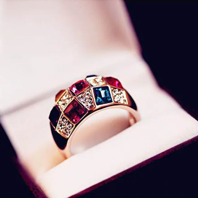 Luxury Crystal Symphony Imitation Ring Female Models Classic For Women Party Wed Luxury Crystal Symphony Imitation Ring Female Models Classic For Women Party Wed