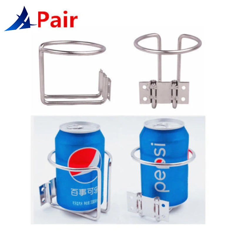 2X Stainless Steel Ring Cup Drink Holder Opened Marine Yacht Boat with Screws boat accessories marine beverage cooler cup electric drink cooler with mug mini refrigerator summer drink chiller kettle drink instant quick cooling cup