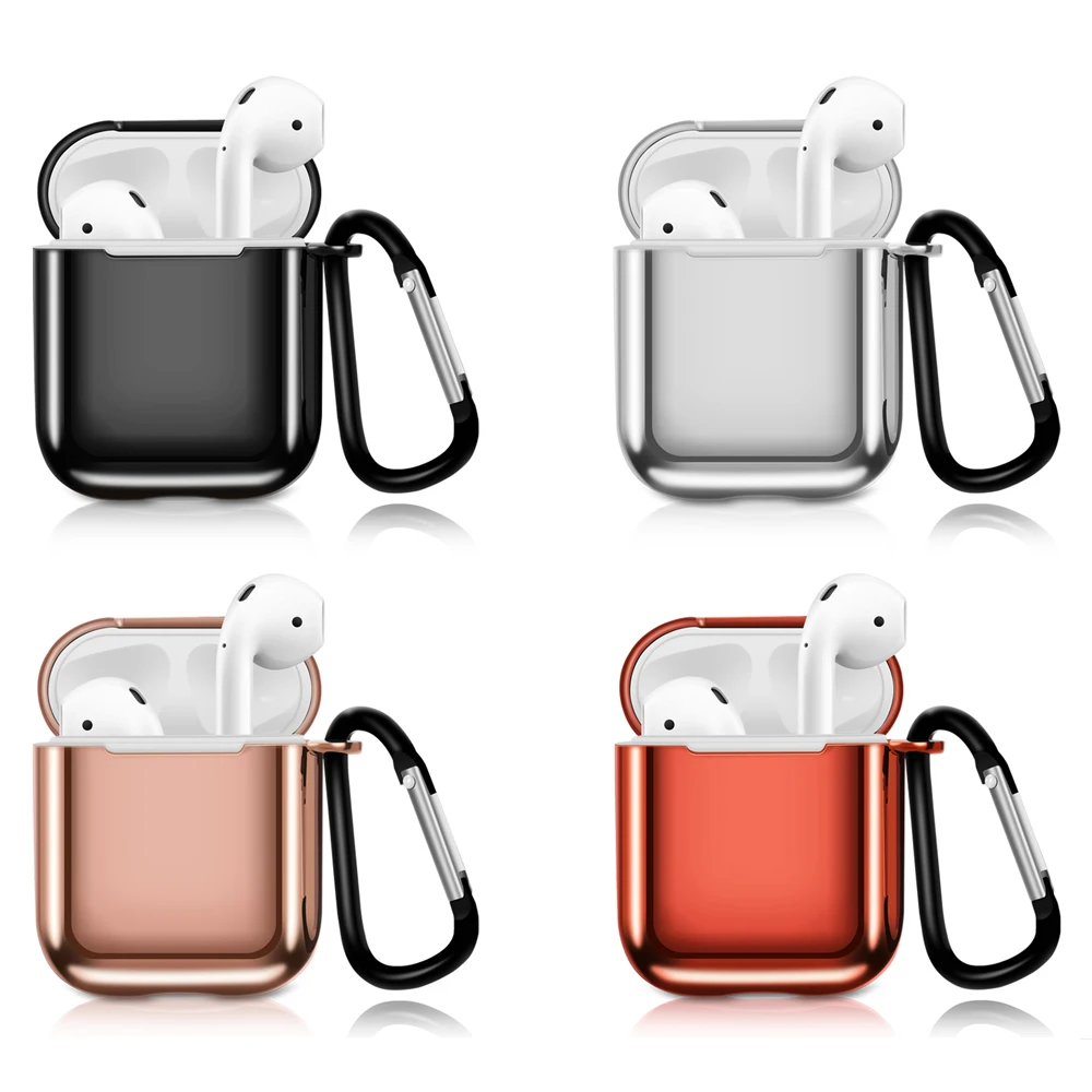 

New Airpods case Electroplated TPU protection box Apple wireless headset portable anti-drop dustproof storage box Airpods2 box