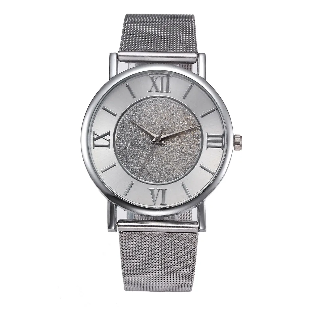 

Women's Watches Luxury Crystal Stainless Steel Silver Gold Watch Quartz Analog Relojes mujer 2018 Business Clock bayan saat