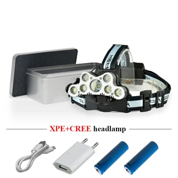 

Micro USB Headlamp 9led headlight with Life-saving whistle xml t6 head light 18650 waterproof head torch fishing head flashlight