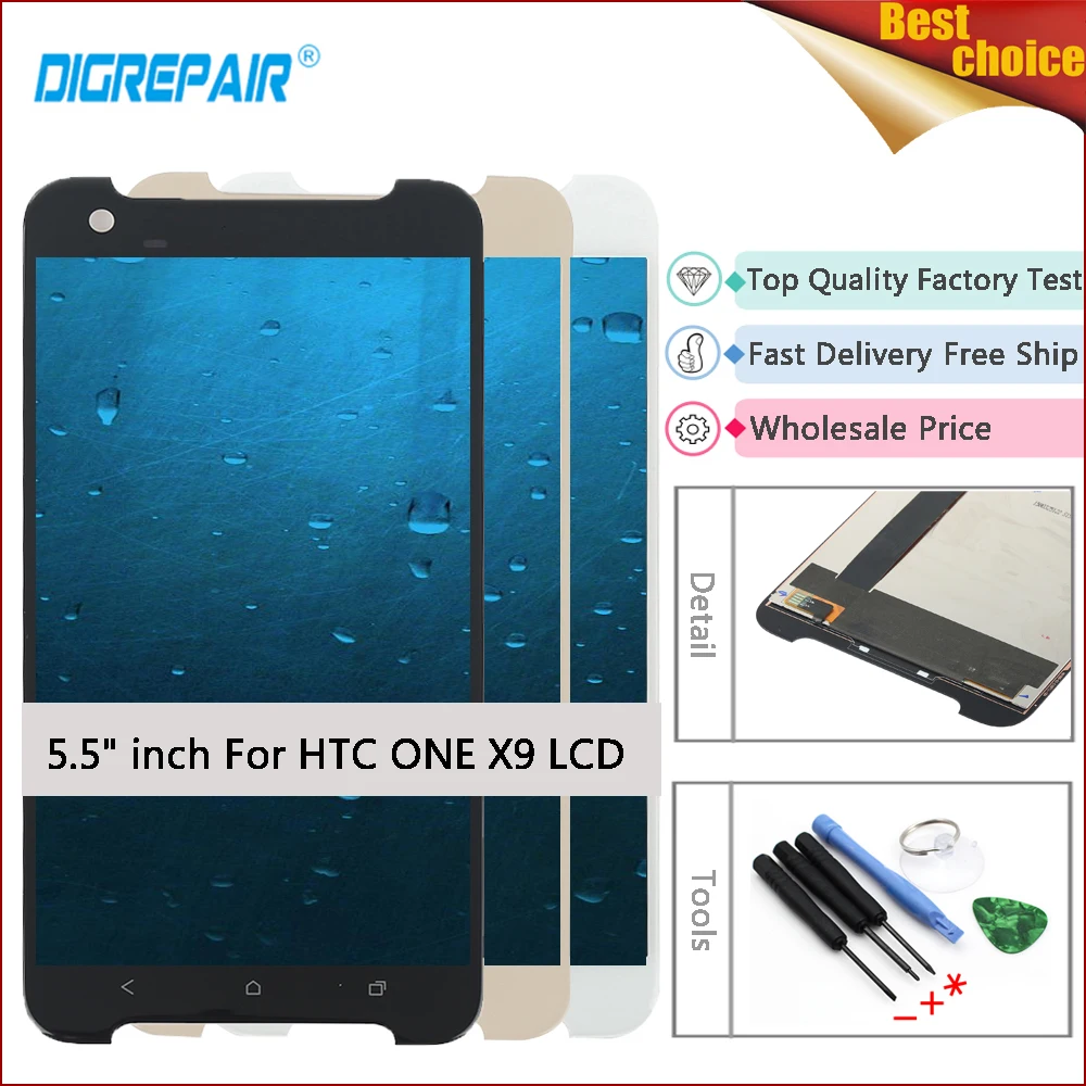 

5.5" For HTC ONE X9 LCD Display Touch Screen Digitizer Assembly Repair Replacement Part For HTC One X9 Display For HTC X9 Screen