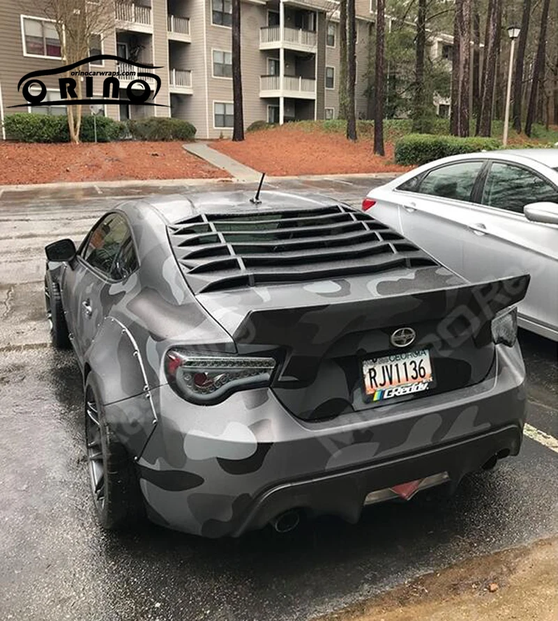 Black Gray Camouflage Vinyl Car wrap film Camo Car Sticker