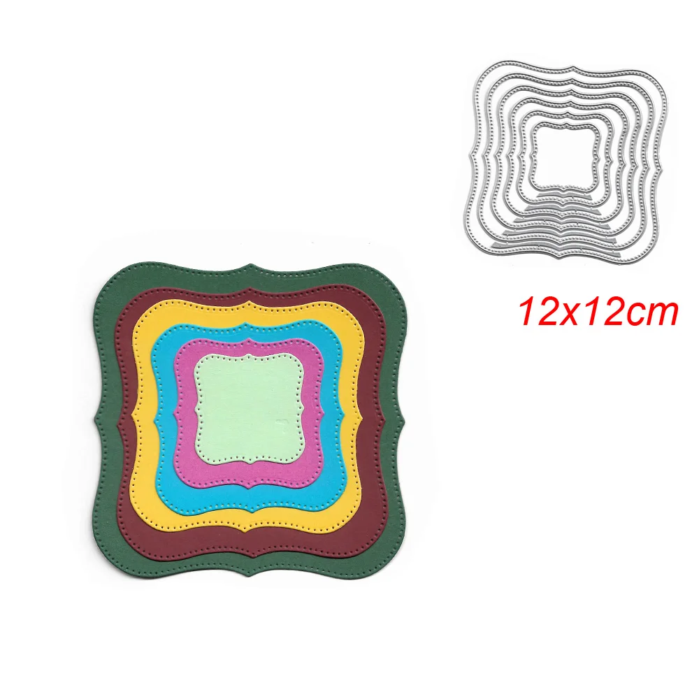 

Square Frame Metal Cutting Dies Stencils For DIY Scrapbooking Embossing Paper Cards Album/photo Decoration Craft New Dies 2019