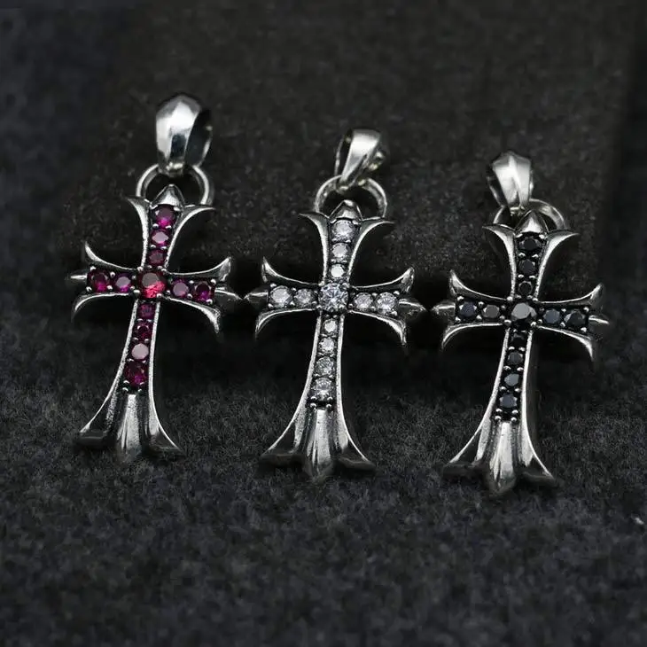 

Retro Pure Silver Retro Swing Sweater Chain Pendant Thai Silver Couples Jewelry Tide Fashion Necklace Pendant