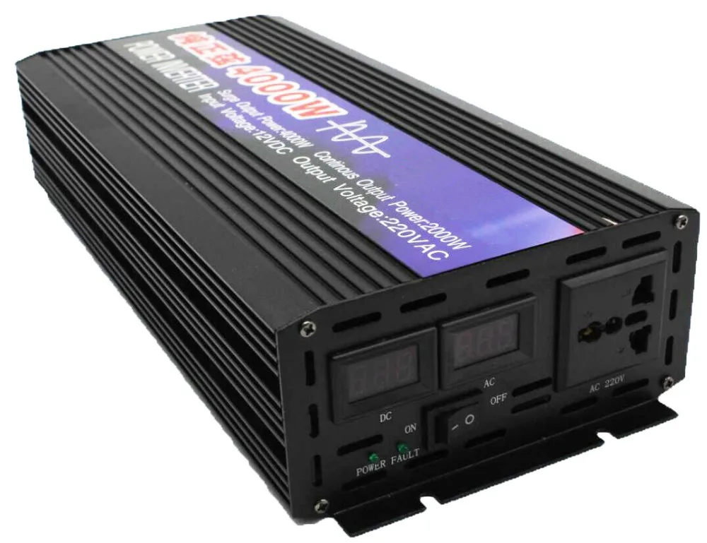 Pure Sine Wave Car Power Inverter 4000W Dc 24v To Ac 220v Car Converter