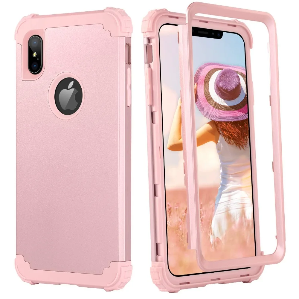 Для iPhone X XS Max XR противоударные чехлы для телефонов гибридный мягкий силикон и