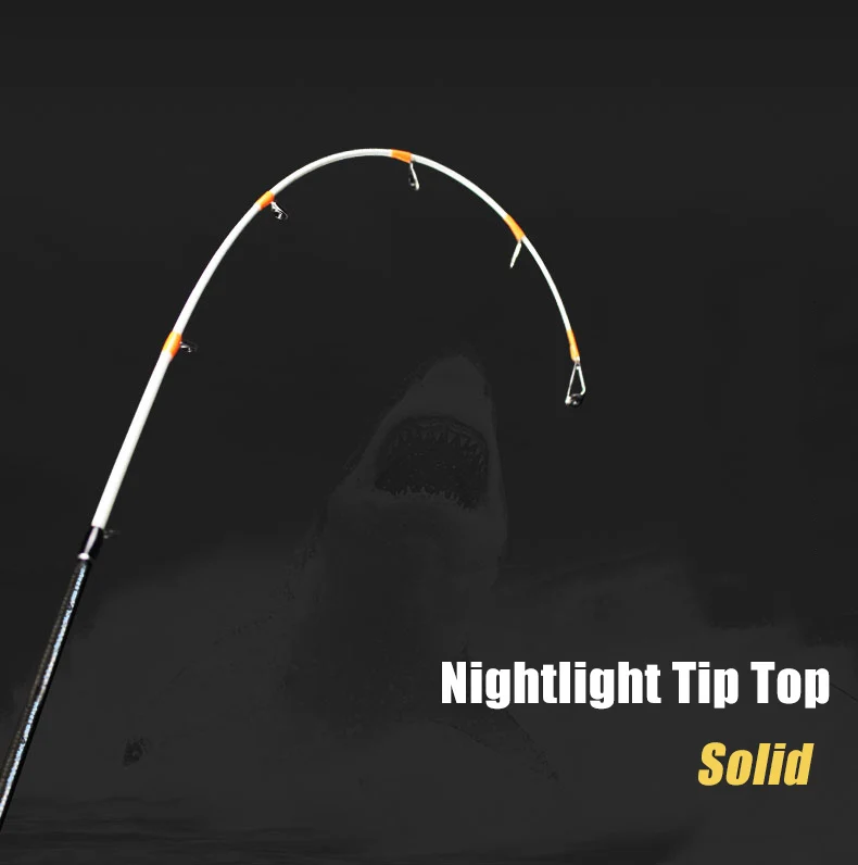 RoseWood 2-Piece Hard Boat Rod Night Luminous Tip 2.4m Saltwater Spinning Casting Offshore Surf Fishing Rod Stick  (3)