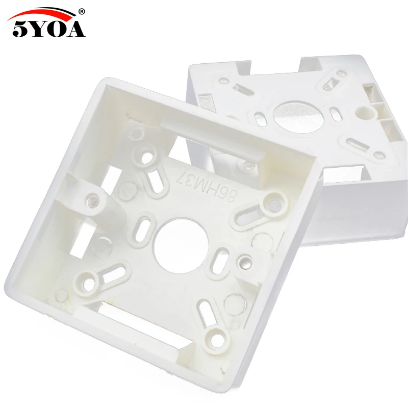 

86 Box Mount Bottom Wall Switch Socket Switch-Base PVC Surface Outlet Junction Electrical Accessories Mounting Exit Button