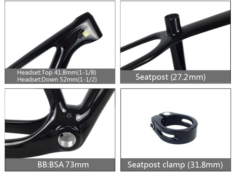 Discount Spcycle 27.5er 29er Full Carbon Mountain Bike Frameset T1000 Carbon BSA MTB Bicycle Frame Fork Seatpost Size 15/17/19inch 8 Discount Spcycle 27.5er 29er Full Carbon Mountain Bike Frameset T1000 Carbon BSA MTB Bicycle Frame Fork Seatpost Size 15/17/19inch 8